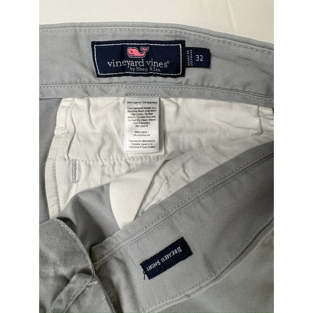 Vineyard Vines 1H0462 Stretch Breaker Shorts 32‎ Gray 8.5 